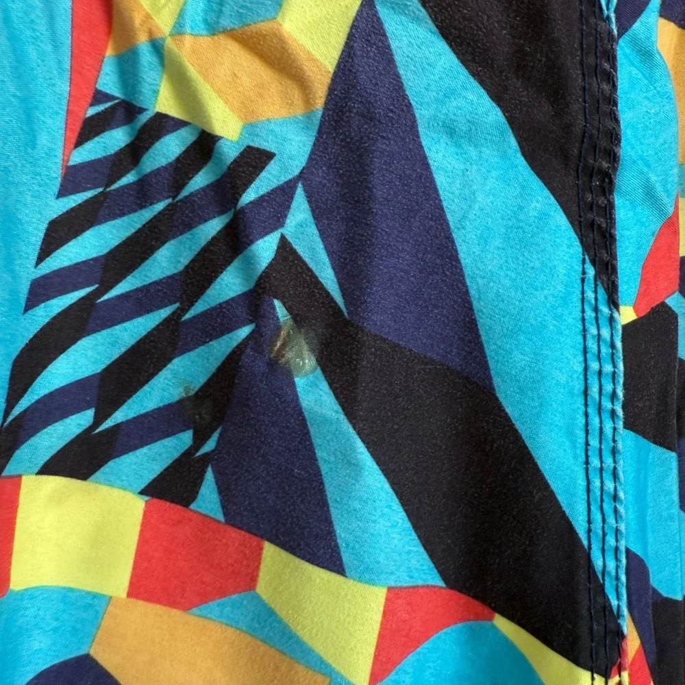 Reef Board Shorts Swim Trunks Geometric Multicolor Mens Size‎ 32